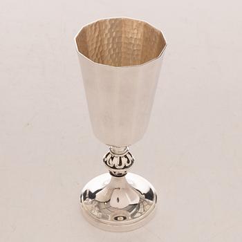 Eric Löfman, A set of twelve silver vodka glasses, KG Markströms, Uppsala 1972.