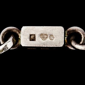 ARMLÄNK, sterlingsilver, Wiwen Nilsson, Lund, 1961. Vikt 19,1 g.