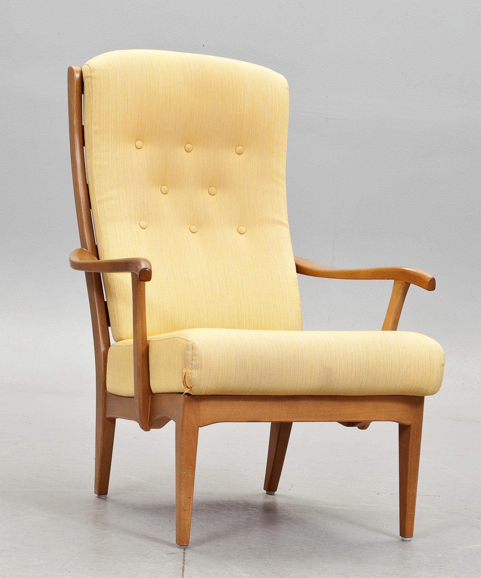 FÅTÖLJER, ett par. "Stora Fjäderbrickan", design Carl Malmsten. O.H Sjögren.