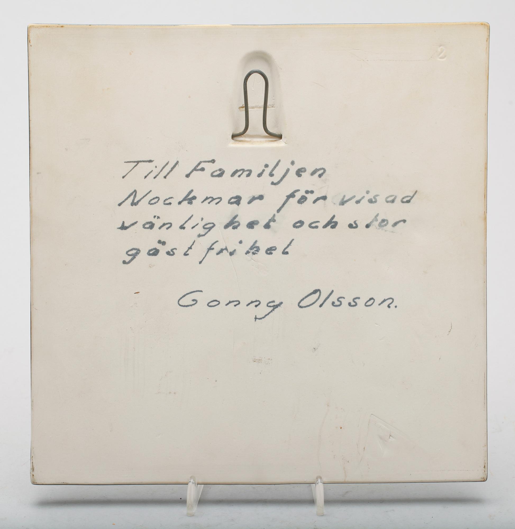 VÄGGRELIEF, stengods, Lisa Larson, Gustavsberg.