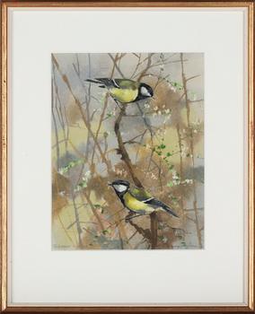 CARL ERIK LJUNGSTRÖM, 2 st, pasteller, signerade.