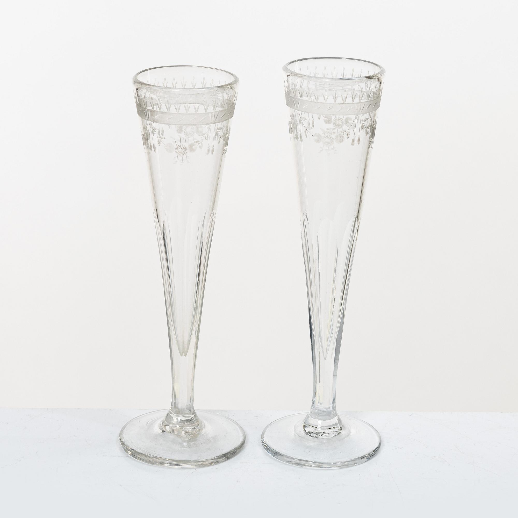 Champagne glasses, 12 pcs, circa 1900.
