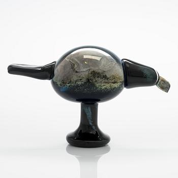 Oiva Toikka, Lasilintu "Jalohaukka". Signeerattu Oiva Toikka Nuutajärvi.