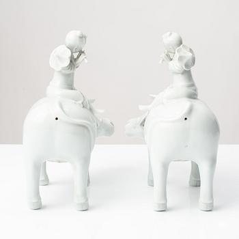 Figuriner, blanc de chine. Kina, 1900-tal.