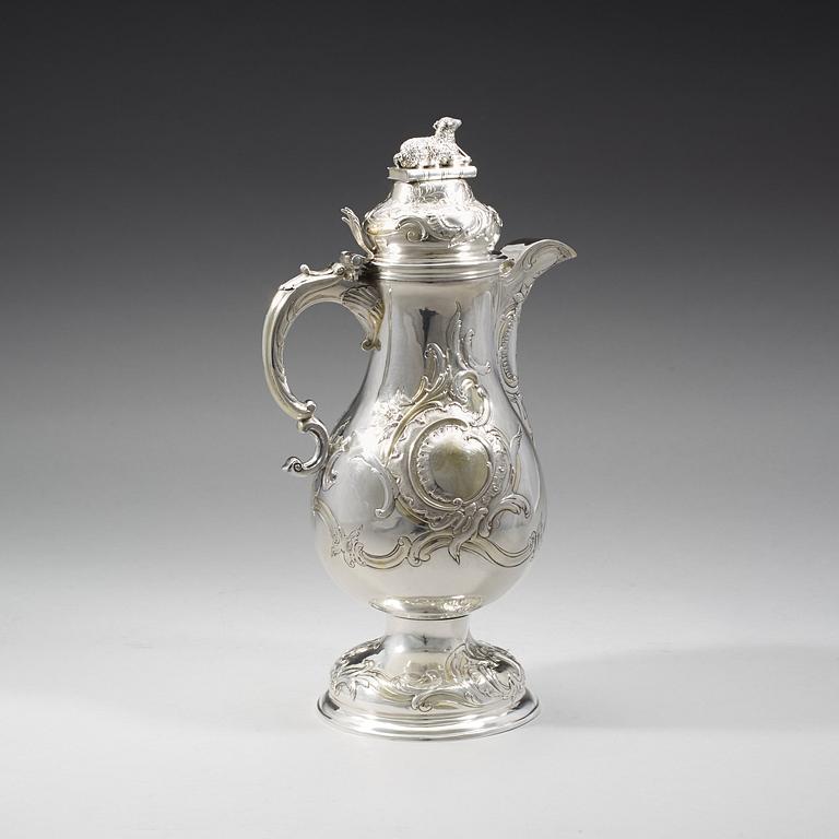 VINKANNA, av David Thomas Hell, Hamburg (verksam 1772-1008). Rokoko.