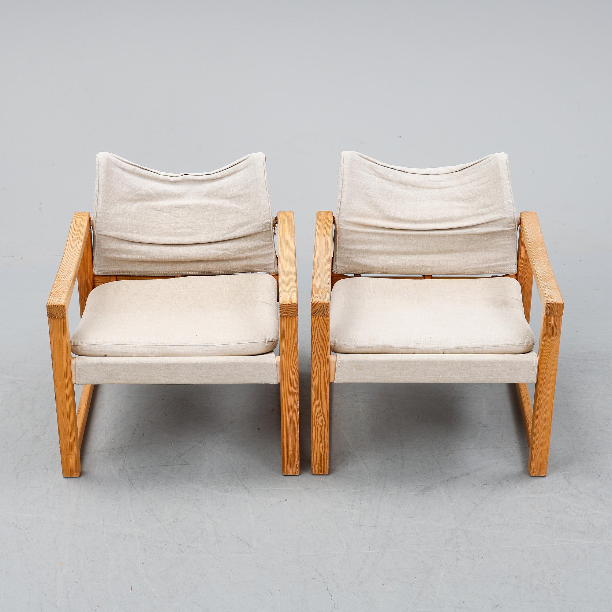 Karin Mobring, a pair of 'Diana' armchairs for Ikea.