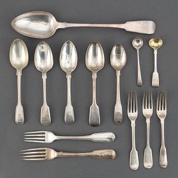 Bestick, 53 st, silver, England och Irland, 1700-1800-tal.