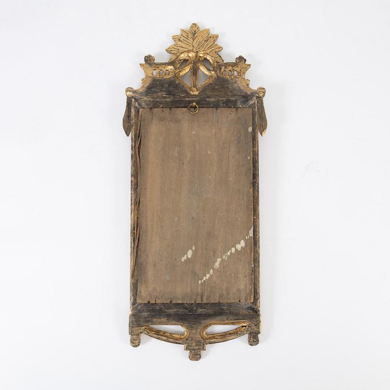A Gustavian style mirror, late 19th Century.