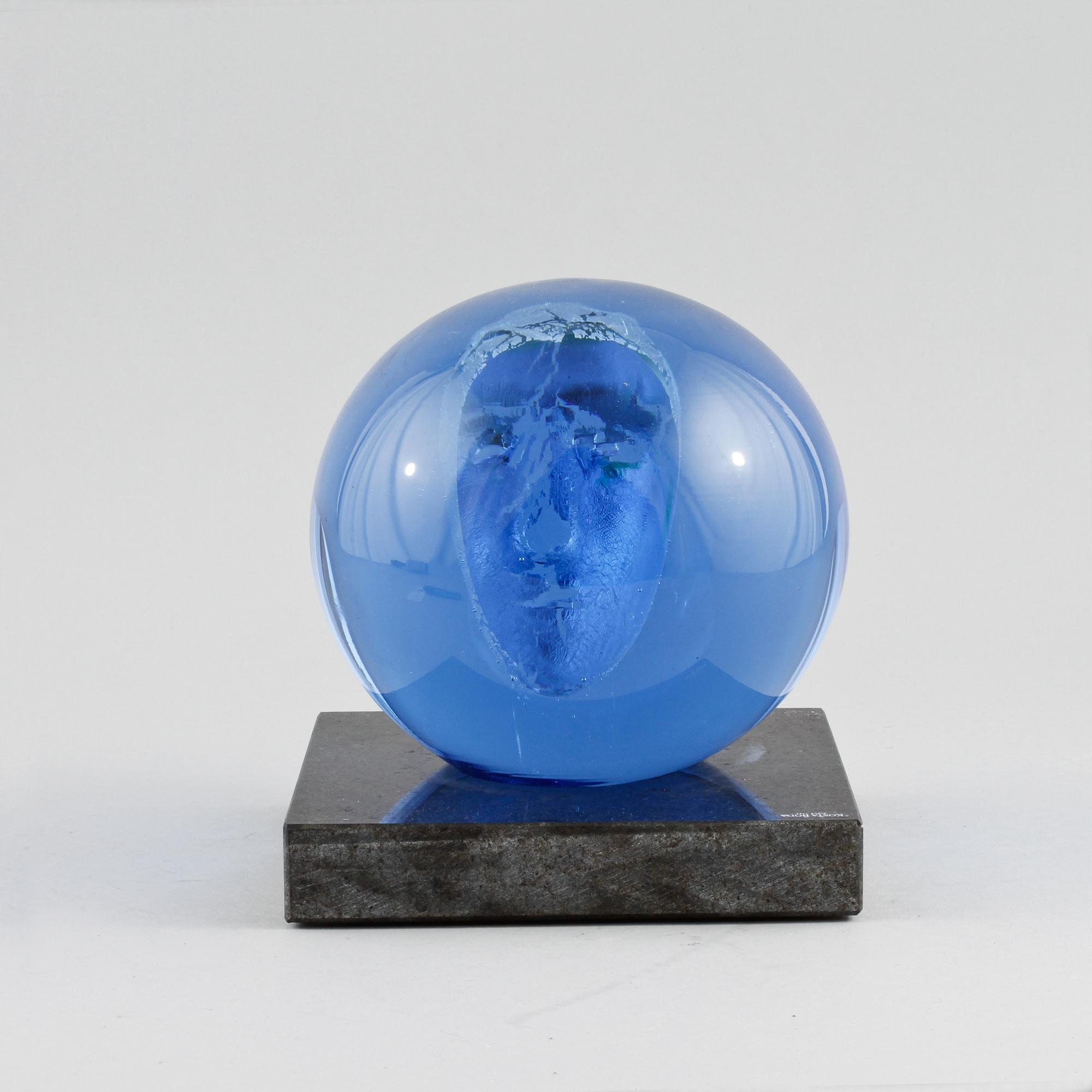 SKULPTUR, glas, Bertil Vallien, Kosta Boda, signerad, 1900-talets slut.