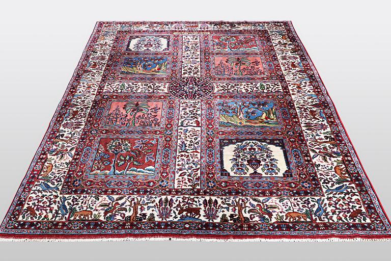A rug, semi-antique rug Kirman, signed, circa 248 x 169 cm.
