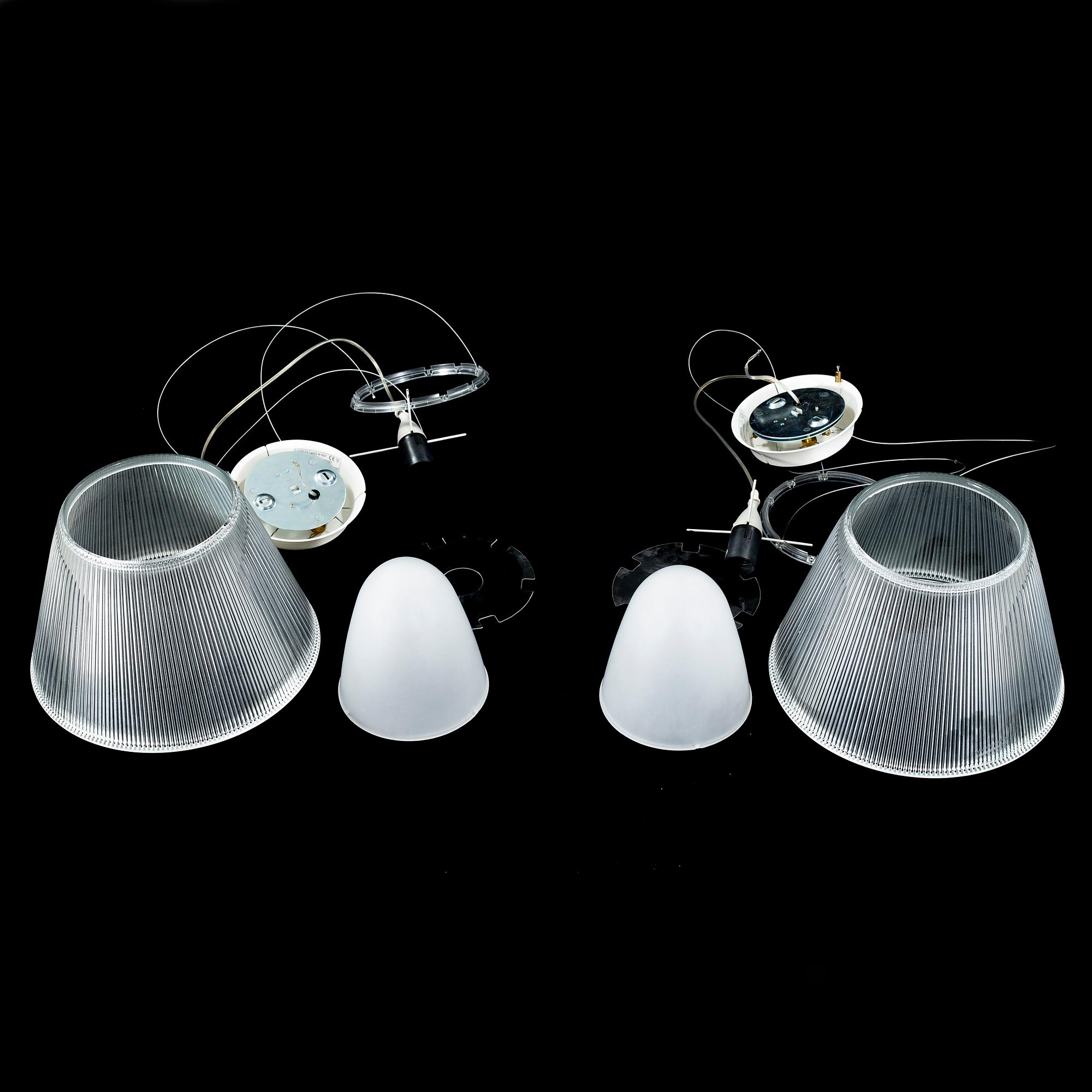 PHILIPPE STARCK, ett par lampor, "Romeo Moon S1", Flos, modell lanserad ca 1996.