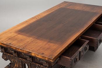 BIBLIOTEKSBORD. Barockstil, 1900-talets mitt.
