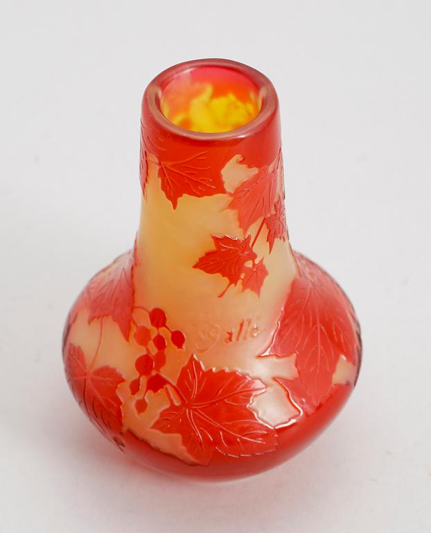 ÉMILE GALLÉ, glas, Nancy, signerad, jugend.