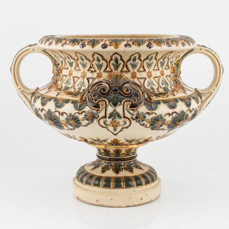 Large flower pot, majolica, Rörstrand, around 1900's.