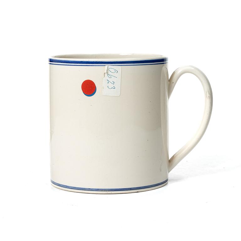 Rörstrand, mugg med groda, 1800-tal.