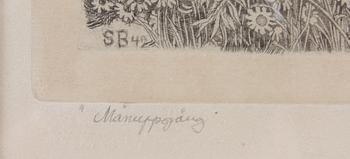 STIG BORGLIND, etsning, sign.