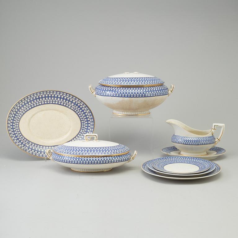 SERVISDELAR, 51 delar, flintgods, "Washington", Rörstrand, 1900-talets början.