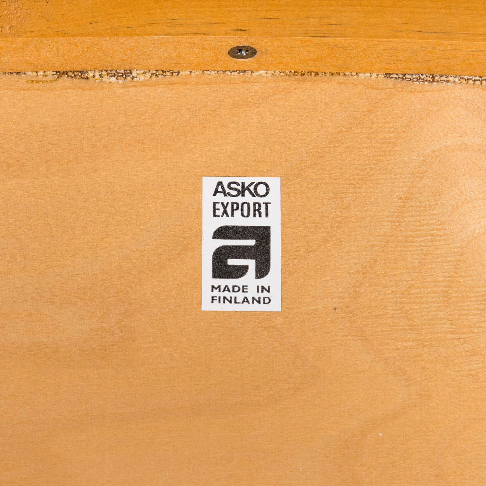 Esko Pajamies, a set of four 1970s 'Palermo' chairs for Asko, Finland.
