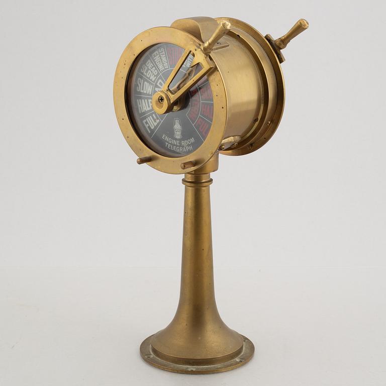 An engine order telegraph, 20th century.