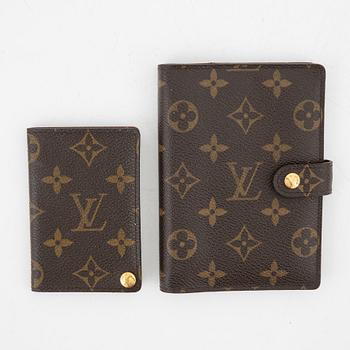 Louis Vuitton, a monogram canvas cardcase and a Ring Agenda Holder.