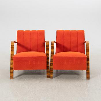 Fåtöljer, ett par, Art Deco, 1900-talets första hälft.