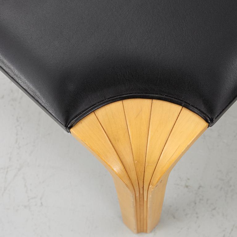 Alvar Aalto, a pair of 'X601' stool for Artek, later half of the 20th century.