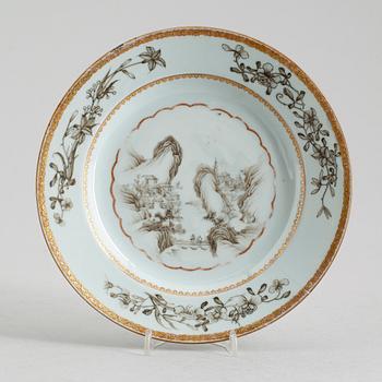 TALLRIK, porslin, Kina, Qianlong 1736-1795.