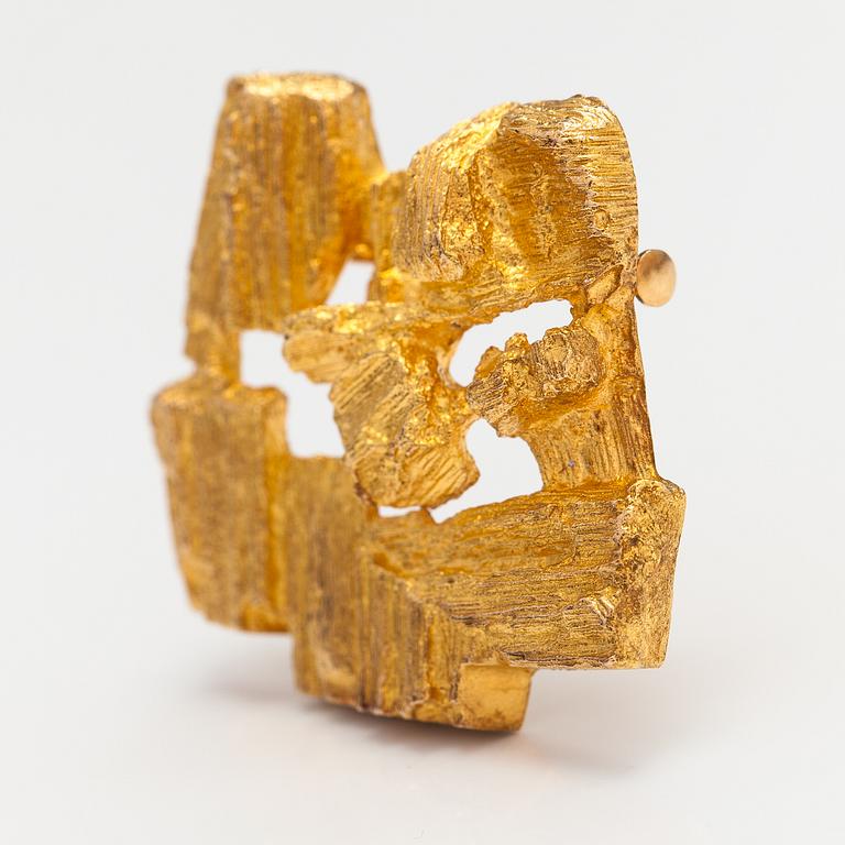 Björn Weckström, A 14K gold brooch "Driftwood". Lapponia 1973.