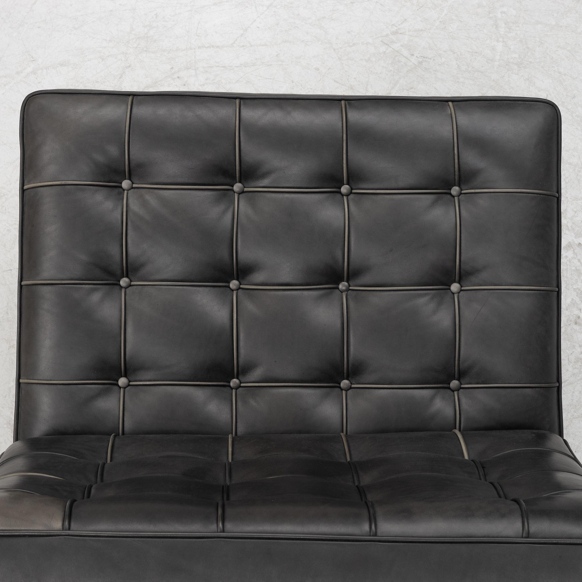 Ludwig Mies van der Rohe, a pair of "Barcelona" lounge chairs, Knoll.
