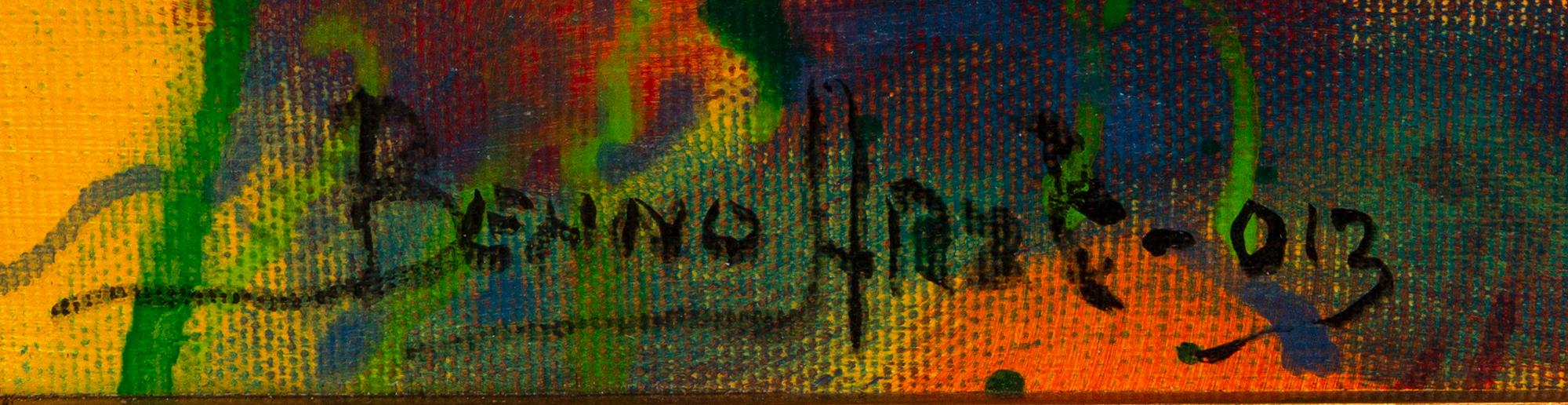 Benno Arzt, Acrylic on canvas, "Fågelbadet", signed, dated 013.