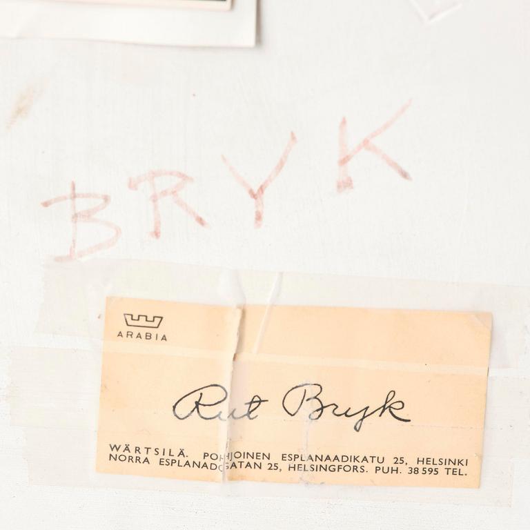 Rut Bryk, a stoneware relief depicting birds, Arabia, Finland, 1950s.