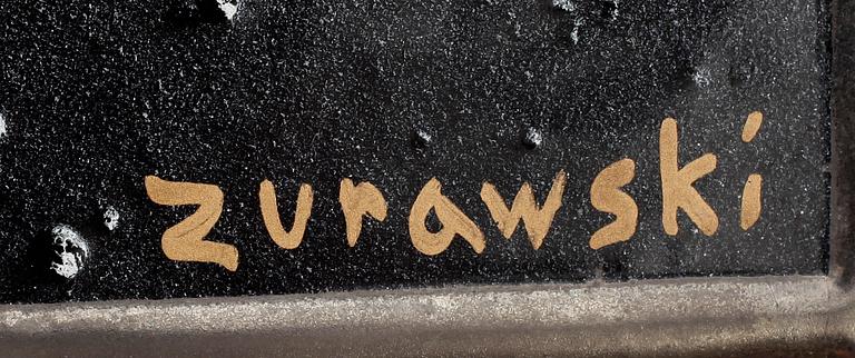 ANDRÉ ZURAWSKI, blandteknik/emalj, sign o dat à tergo -96.