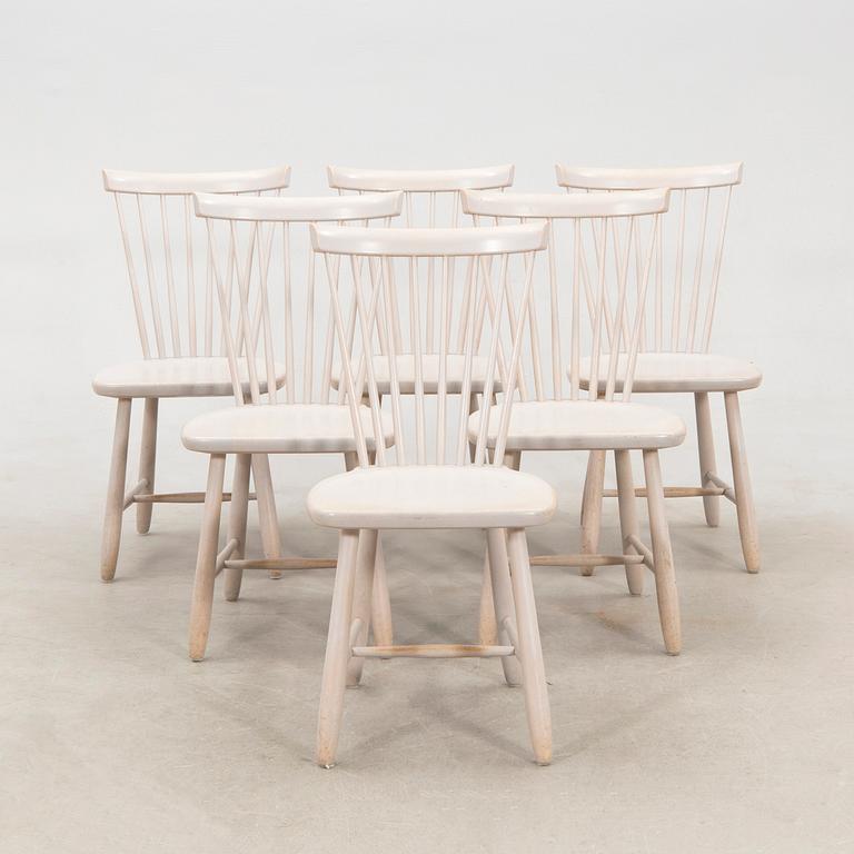 Carl Malmsten, 6 "Lilla Åland" chairs by Stolab, late 20th century.