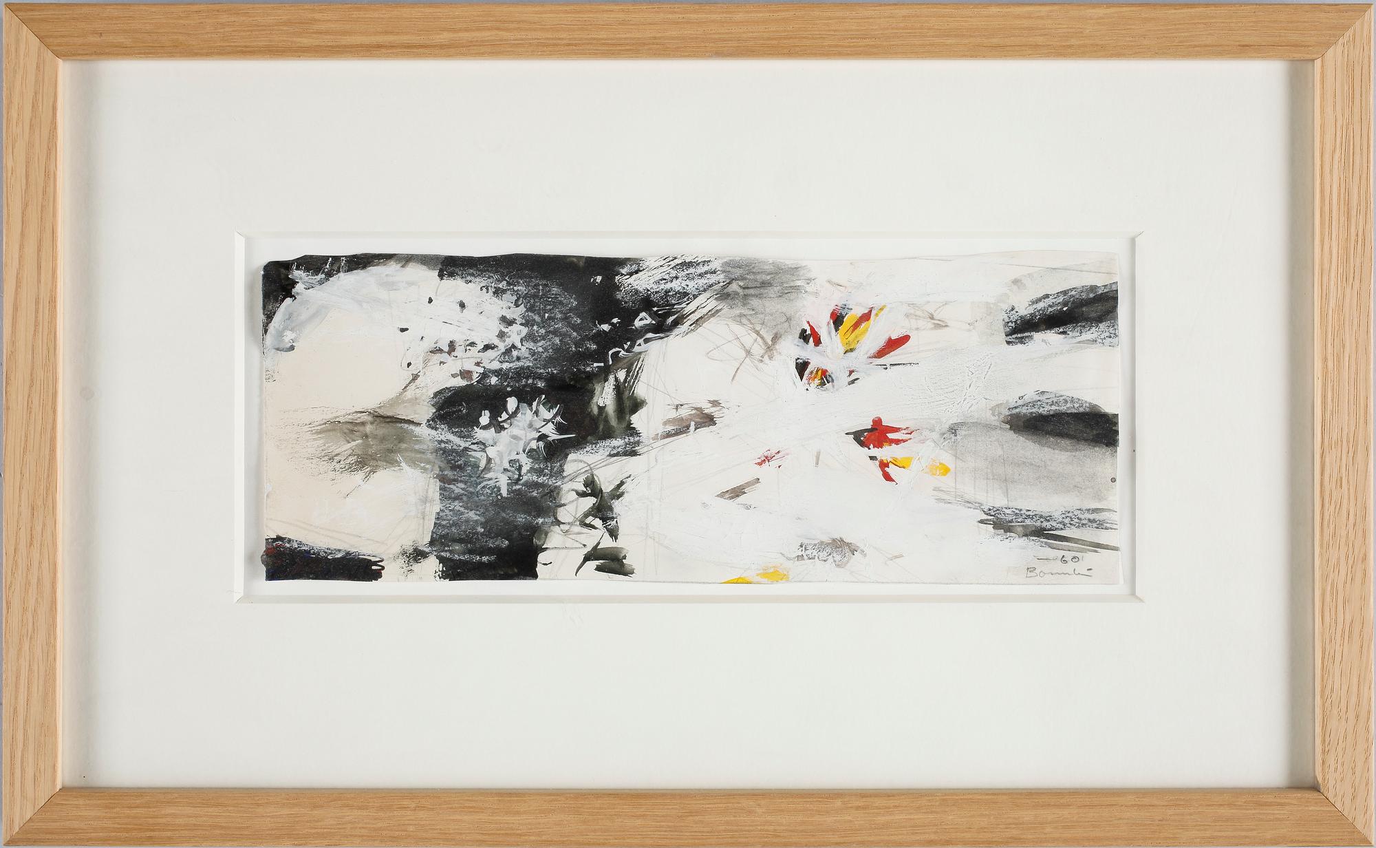 OLLE BONNIÉR, gouache och blyerts, sign o dat -60.