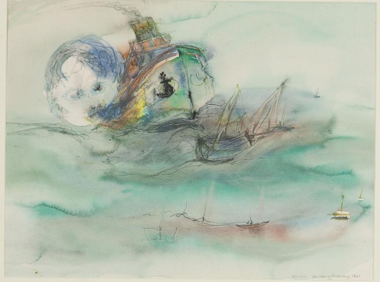 Olle Ohlsson, Två vävnader samt tillhörande skiss av Olle Ohlsson (silversmed) och Barbro Ohlsson, signerade.