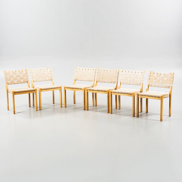 ALVAR AALTO, stolar, 6 st, modell 611, Artek, 1900-talets andra hälft.
