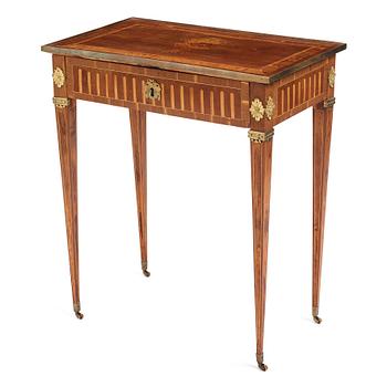 A Gustavian marquetry table by A. Lundelius (master in Stockholm 1778-1823).