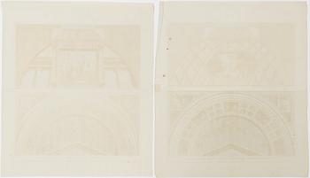 Giovanni Ottaviani, Five scenes from cloister vaults in the Raphael Loggias in the Vatican.