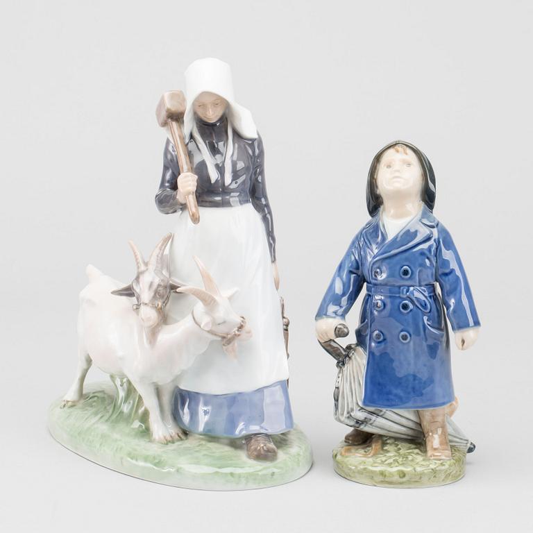 Two danish Royal Copenhagen porcelain figurines.