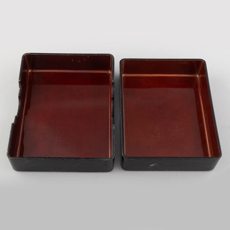 Two Japenese lacquer boxes, Meiji (1868-1912).