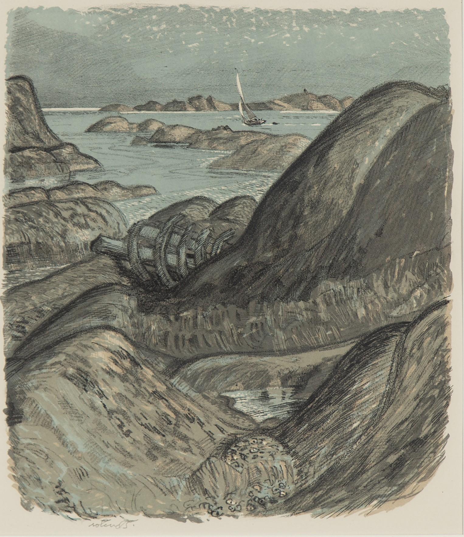 Roland Svensson, färglitografi, signerad.