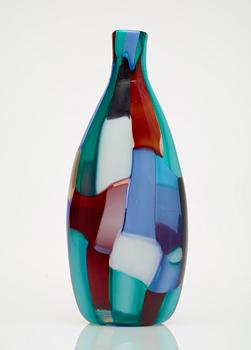A Fulvio Bianconi 'Pezzato' glass vase by Venini, Murano Italy, 1950's.