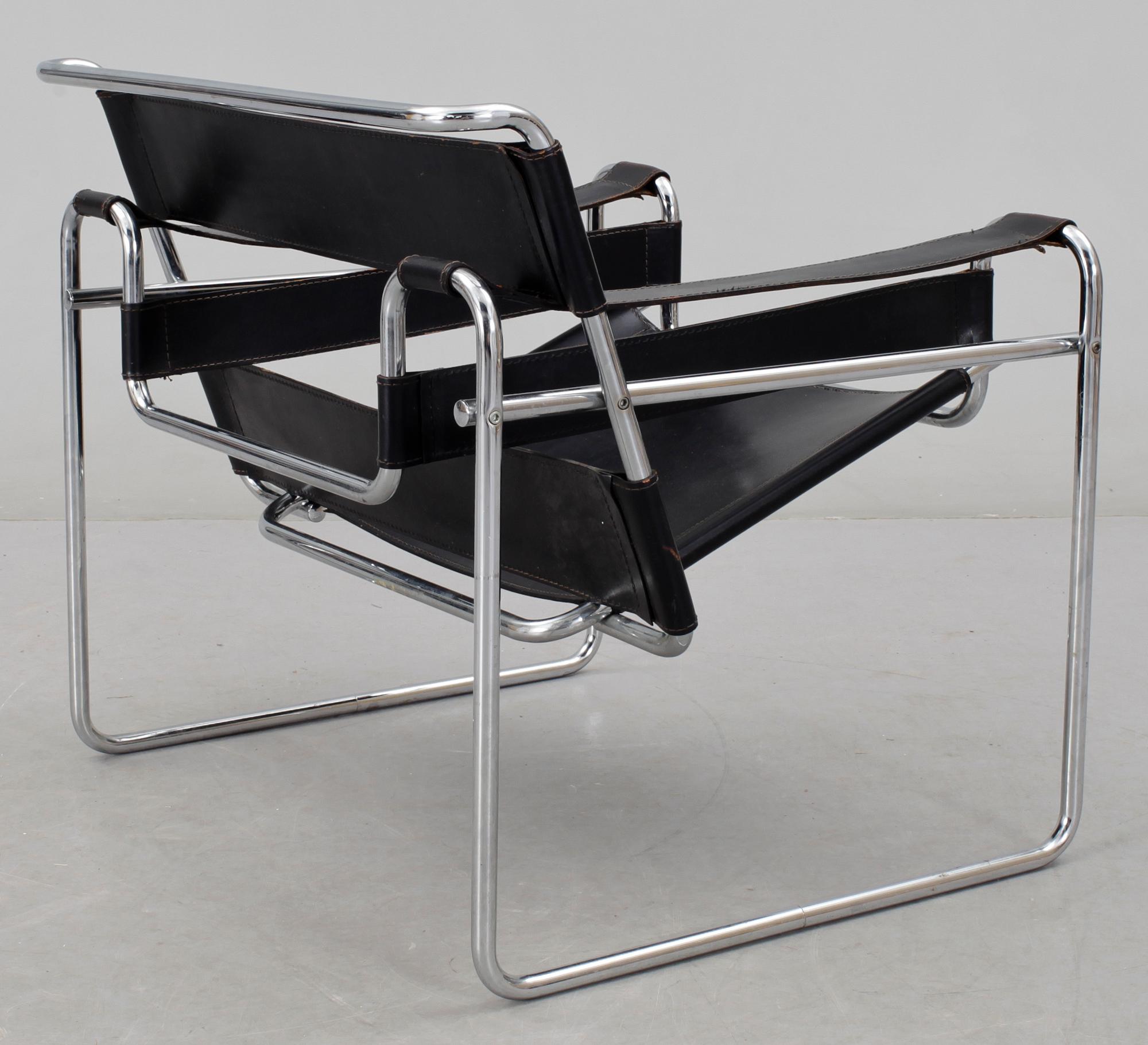 FÅTÖLJ. "Wassilys", Marcel Breuer. 1970-tal.