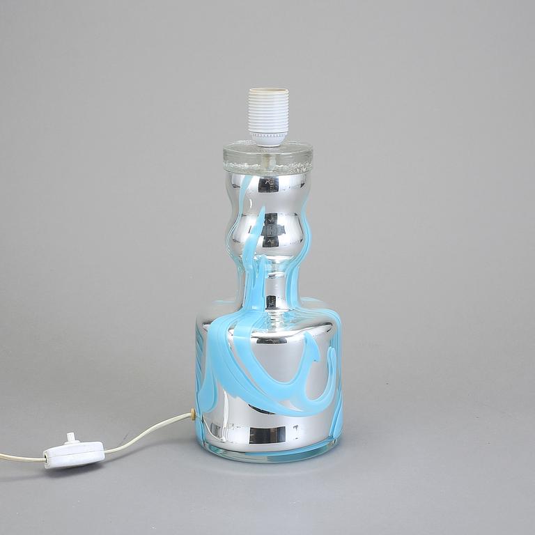 BORDSLAMPA, glas, troligen Kosta, 1900-tal.