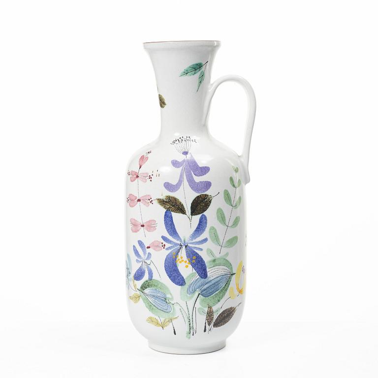 Stig Lindberg, A faience vase with handle, Gustavsberg Sudio.