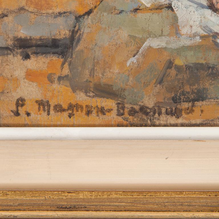 PIERRE MAGNAN-BERNARD, panel, signed P. Magnan-Bernard.