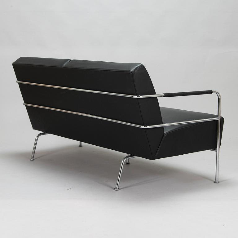 Gunilla Allard, a black leather 'Cinema' sofa from Lammhults.