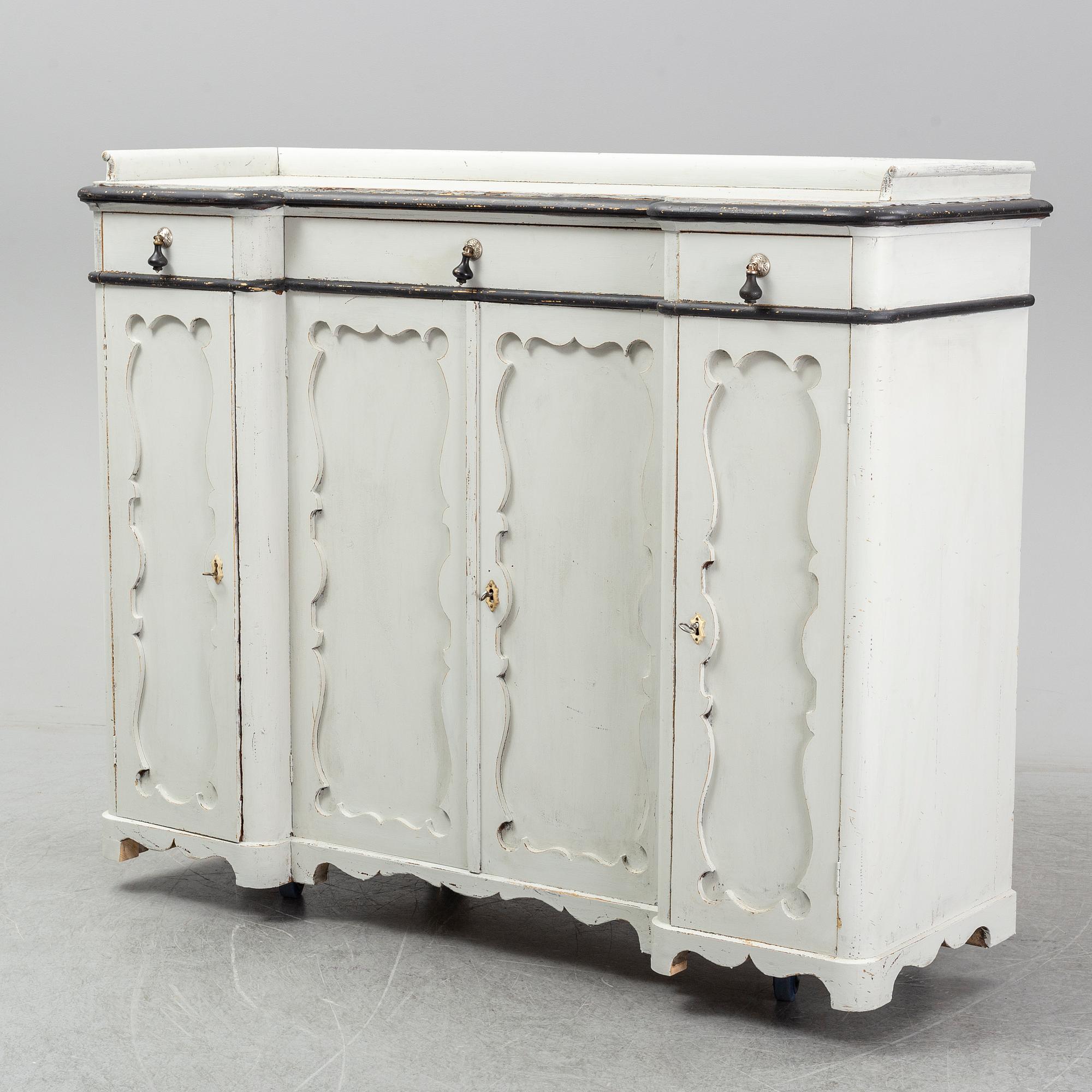 A mid 19th century painted cupboard.