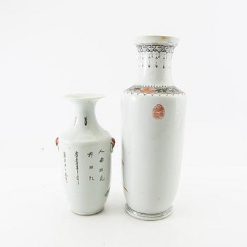 Vases 2 pcs China 20th century porcelain.