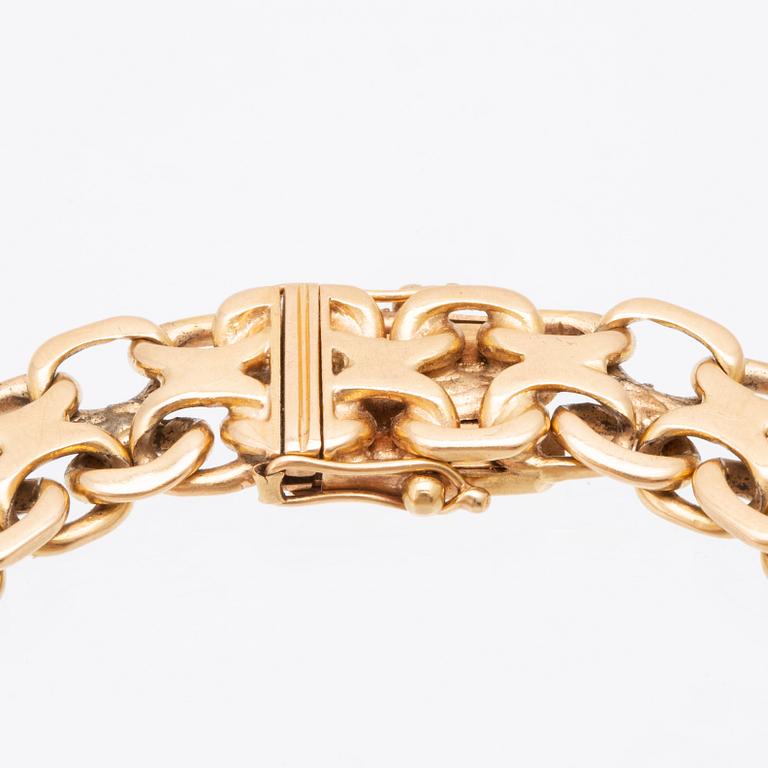 Bracelet 18k Boliden JA Bruno Guldvaruhuset Ängelholm 1948 weight 42,8 grams.